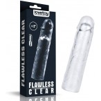 Flawless Clear冰雪无暇系列 可增粗30%增长2吋-增粗加长透明锁精水晶套