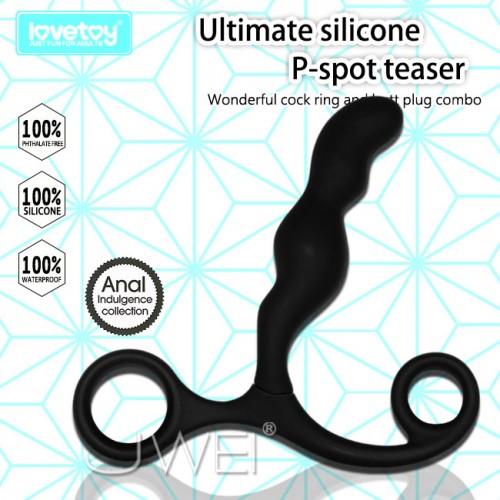 Ultimate Silicone P-spot teaser前列腺按摩棒(黑)