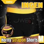 Lovetoy INGEN系列Horny Strapon Shorts舒適透氣挖空露臀穿戴褲-M