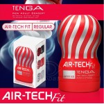 日本TENGA AIR-TECH FIT 舒適空壓飛機杯-標準型 (紅) 可重複使用